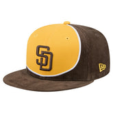 San Diego Padres New Era Retro Split Corduroy Snapback Hat - MLB