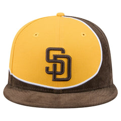 San Diego Padres New Era Retro Split Corduroy Snapback Hat - MLB