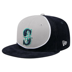 Seattle Mariners New Era Retro Split Corduroy Snapback Hat - MLB