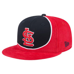 St. Louis Cardinals New Era Retro Split Corduroy Snapback Hat - MLB