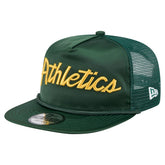 Athletics New Era Retro Satin Script Golfer Adjustable Hat - MLB