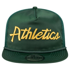 Athletics New Era Retro Satin Script Golfer Adjustable Hat - MLB