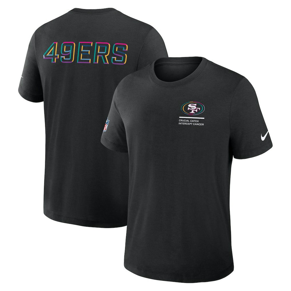 San Francisco 49ers Tall 2025 NFL Crucial Catch Tri-Blend Dri-FIT T-Shirt Black | Nike for Sale