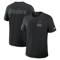 Pittsburgh Steelers Tall 2025 NFL Crucial Catch Tri-Blend Dri-FIT T-Shirt Black | Nike for Sale