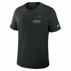 Detroit Lions Tall 2025 NFL Crucial Catch Tri-Blend Dri-FIT T-Shirt Black | Nike for Sale