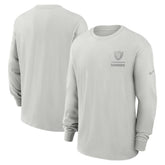 Las Vegas Raiders Essential Heavy Max90 Long Sleeve T-Shirt Gray | Nike for Sale