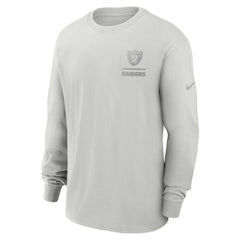 Las Vegas Raiders Essential Heavy Max90 Long Sleeve T-Shirt Gray | Nike for Sale