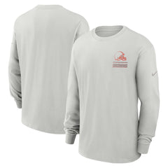 Cleveland Browns Essential Heavy Max90 Long Sleeve T-Shirt Gray | Nike for Sale