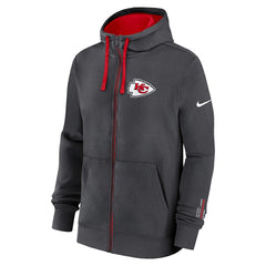 Kansas City Chiefs Primetime Club Full-Zip Hoodie Anthracite | Nike for Sale