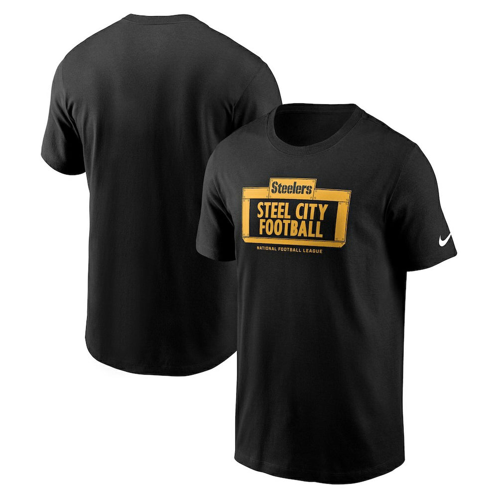 Pittsburgh Steelers Primetime Local Essential T-Shirt Black | Nike for Sale