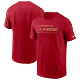 San Francisco 49ers Primetime Local Essential T-Shirt Scarlet | Nike for Sale