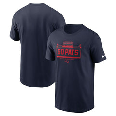 New England Patriots Primetime Local Essential T-Shirt Navy | Nike for Sale