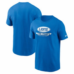 Detroit Lions Primetime Local Essential T-Shirt Blue | Nike for Sale