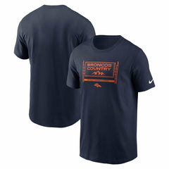 Denver Broncos Primetime Local Essential T-Shirt Navy | Nike for Sale
