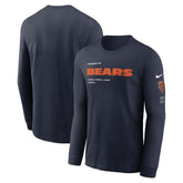 Chicago Bears Play to Win Essential Long Sleeve T-Shirt Navy | Nike for Sale