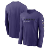 Baltimore Ravens Play to Win Essential Long Sleeve T-Shirt Purple | Nike for Sale