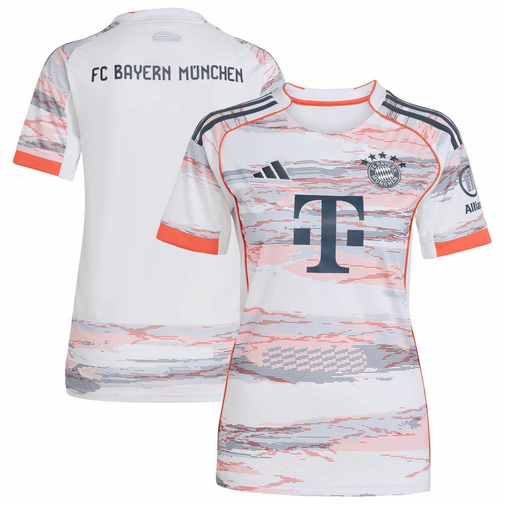 Bayern Munich Women's 2025/26 Away Replica Jersey White | Adidas