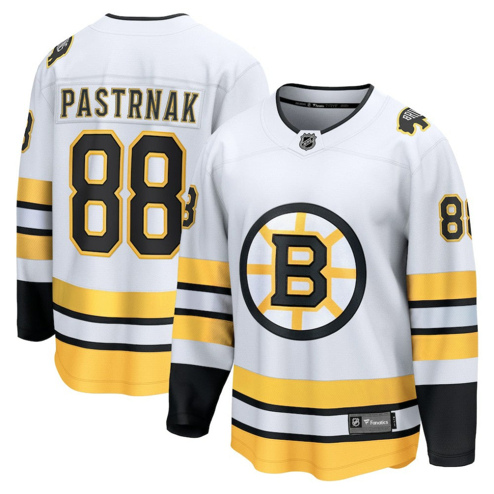 David Pastrnak Boston Bruins Fanatics Away Breakaway Player Jersey - White - NHL