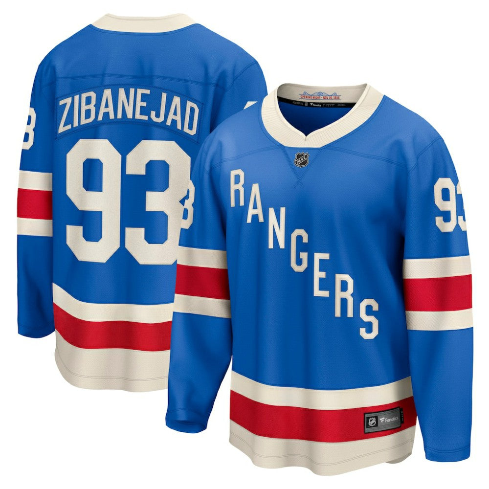 Mika Zibanejad New York Rangers Fanatics Centennial Breakaway Jersey - Blue - NHL