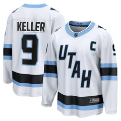 Clayton Keller Utah Mammoth Fanatics Away Breakaway Player Jersey - White - NHL