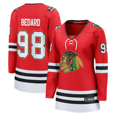 Connor Bedard Chicago Blackhawks Fanatics Women's Centennial Breakaway Player Jersey - Red - NHL