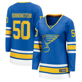 Jordan Binnington St. Louis Blues Fanatics Women's Home Breakaway Player Jersey - Blue - NHL