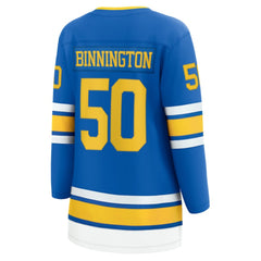 Jordan Binnington St. Louis Blues Fanatics Women's Home Breakaway Player Jersey - Blue - NHL