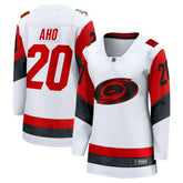 Sebastian Aho Carolina Hurricanes Fanatics Women's Away Breakaway Jersey - White - NHL