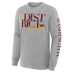 Washington Commanders Hometown Sweep Legacy Long Sleeve T-Shirt Heather Gray | Fanatics