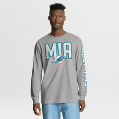 Miami Dolphins Hometown Sweep Legacy Long Sleeve T-Shirt Heather Gray | Fanatics