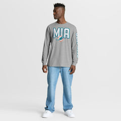 Miami Dolphins Hometown Sweep Legacy Long Sleeve T-Shirt Heather Gray | Fanatics