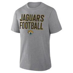 Jacksonville Jaguars First Down Tribute Tri-Blend T-Shirt Heather Gray | Fanatics