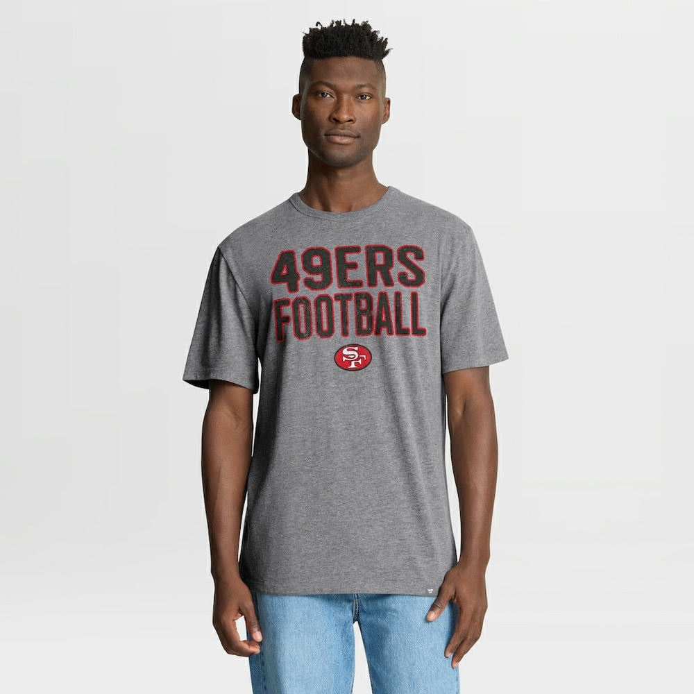San Francisco 49ers First Down Tribute Tri-Blend T-Shirt Heather Gray | Fanatics