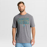 Los Angeles Chargers First Down Tribute Tri-Blend T-Shirt Heather Gray | Fanatics