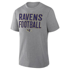 Baltimore Ravens First Down Tribute Tri-Blend T-Shirt Heather Gray | Fanatics