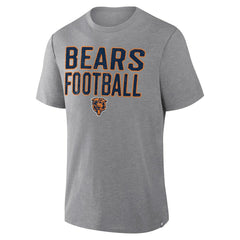 Chicago Bears First Down Tribute Tri-Blend T-Shirt Heather Gray | Fanatics