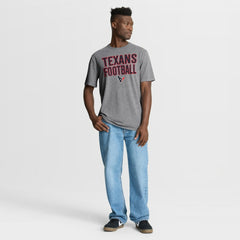 Houston Texans First Down Tribute Tri-Blend T-Shirt Heather Gray | Fanatics