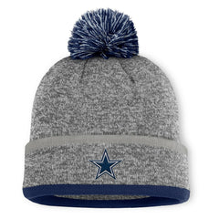 Dallas Cowboys Motion Cuffed Knit Hat with Pom Heather Gray | Fanatics