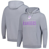 New York Rangers Levelwear Hockey Fights Cancer Pulsar Off Season Tri-Blend Pullover Hoodie - Gray - NHL