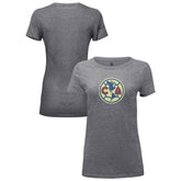 Club America 1863FC Women's Color Badge Tri-Blend T-Shirt Heather Gray - FIFA World CUP