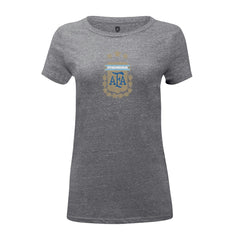 Argentina National Team 1863FC Women's Color Badge Tri-Blend T-Shirt Heather Gray - FIFA World CUP