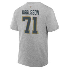 William Karlsson Vegas Golden Knights Fanatics Authentic Stack Name & Number T-Shirt - Heather Gray - NHL