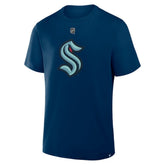 Matty Beniers Seattle Kraken Fanatics Authentic Stack Name & Number T-Shirt - Navy - NHL