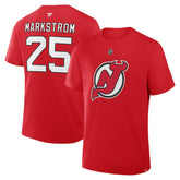 Jacob Markstrom New Jersey Devils Fanatics Authentic Stack Name & Number T-Shirt - Red - NHL