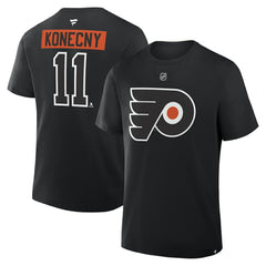 Travis Konecny Philadelphia Flyers Fanatics Authentic Stack Name & Number T-Shirt - Black - NHL