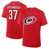Andrei Svechnikov Carolina Hurricanes Fanatics Authentic Stack Name & Number T-Shirt - Red - NHL