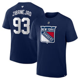 Mika Zibanejad New York Rangers Fanatics Authentic Stack Name & Number T-Shirt - Navy - NHL