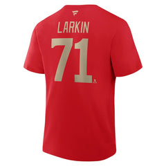 Dylan Larkin Detroit Red Wings Fanatics Authentic Stack Name & Number T-Shirt - Red - NHL