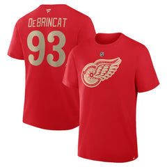 Alex DeBrincat Detroit Red Wings Fanatics Authentic Stack Name & Number T-Shirt - Red - NHL
