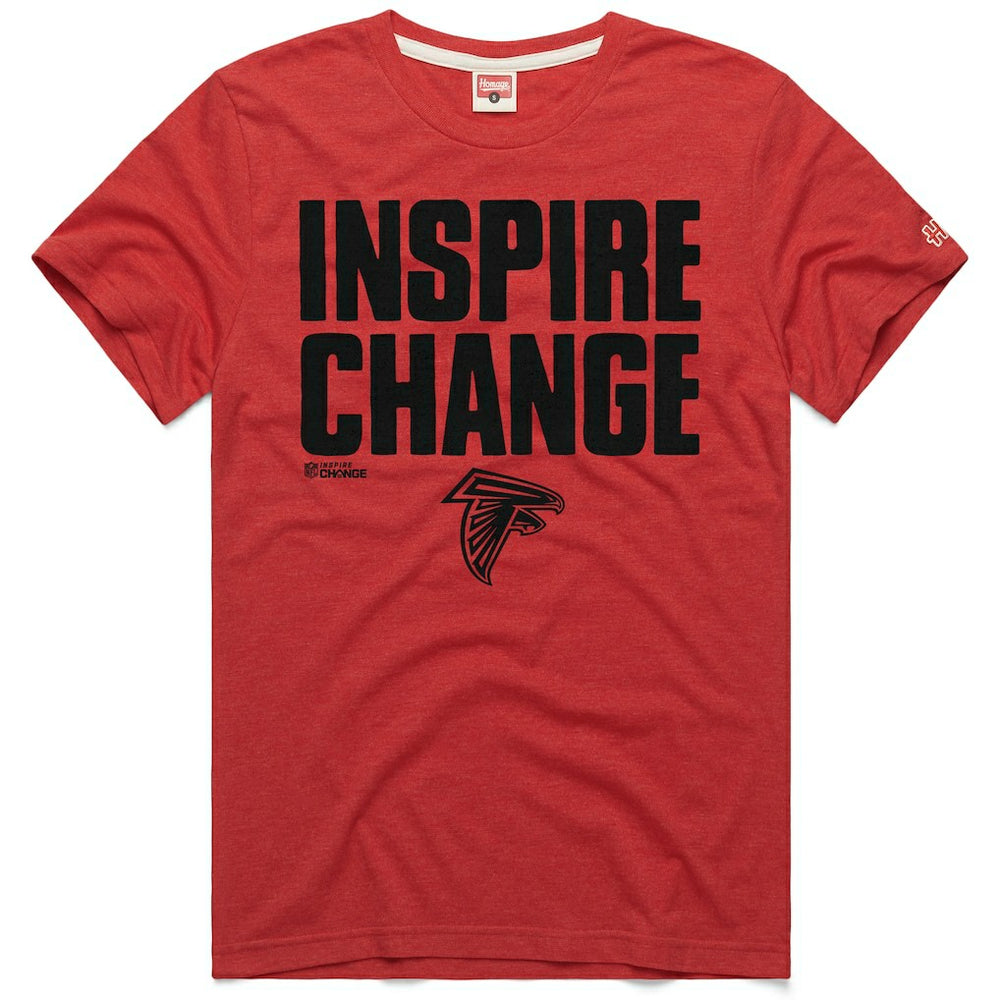 Atlanta Falcons Homage Unisex 2024 Inspire Change Tri-Blend T-Shirt Red | NFL